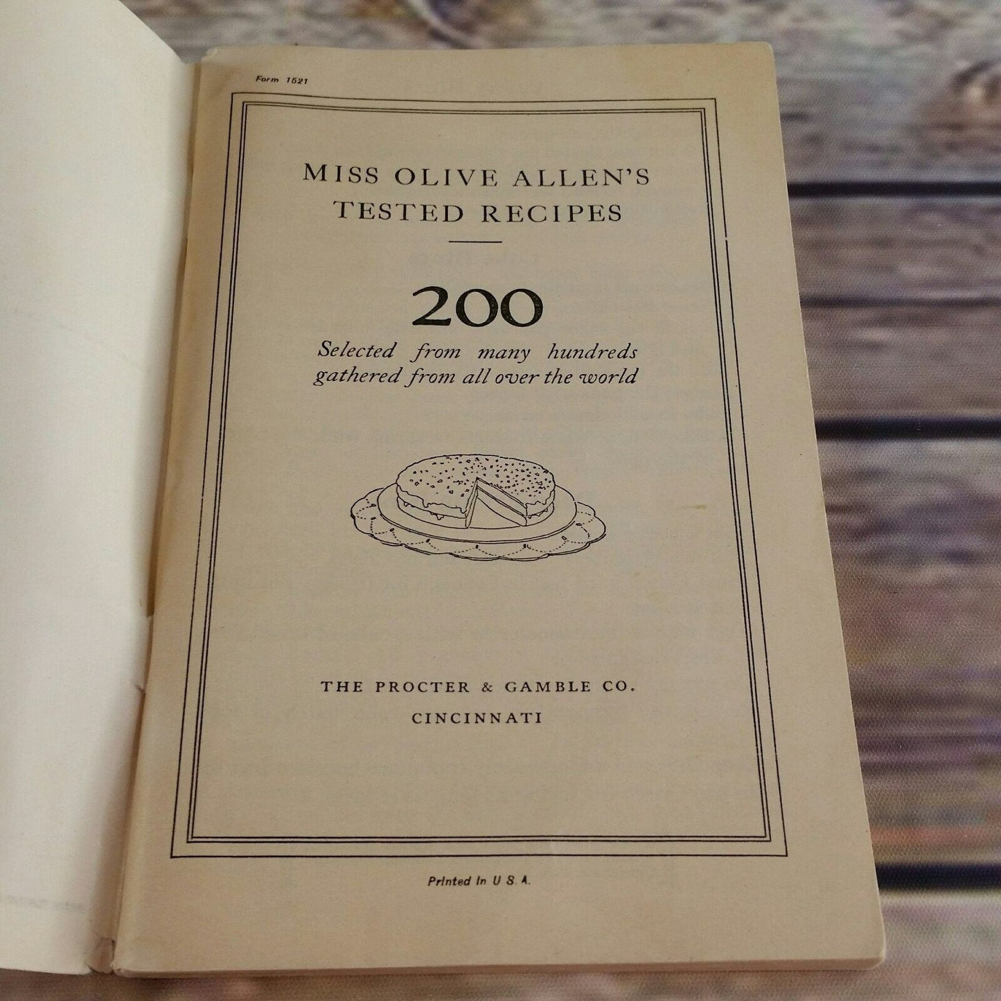 Vintage Cookbook Miss Olive Allens Tested Recipes Crisco Shortening Promo 1950s 1960s Paperback Booklet Proctor Gamble