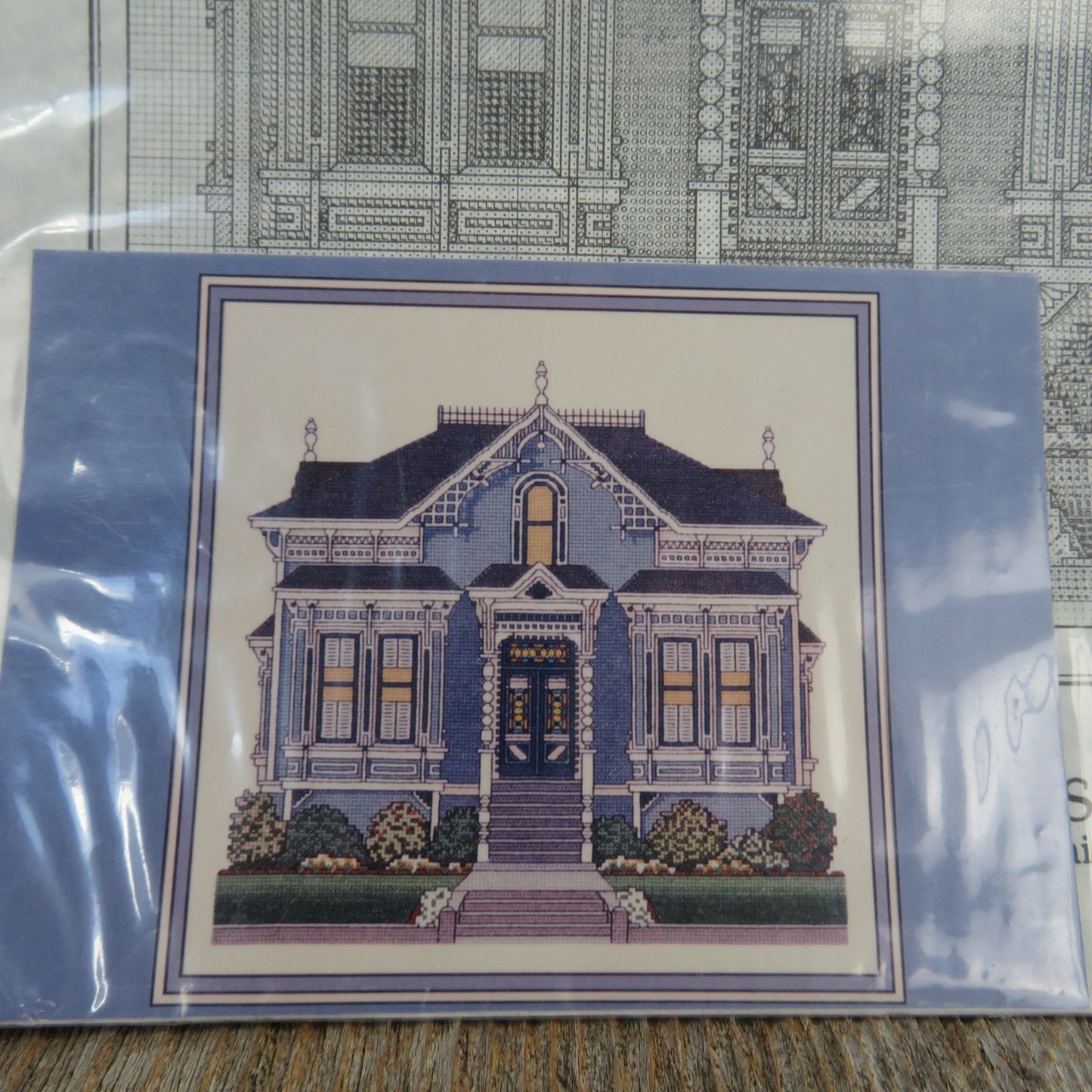 The Blue Victorian House Counted Cross Stitch Pattern Nancy Spruance