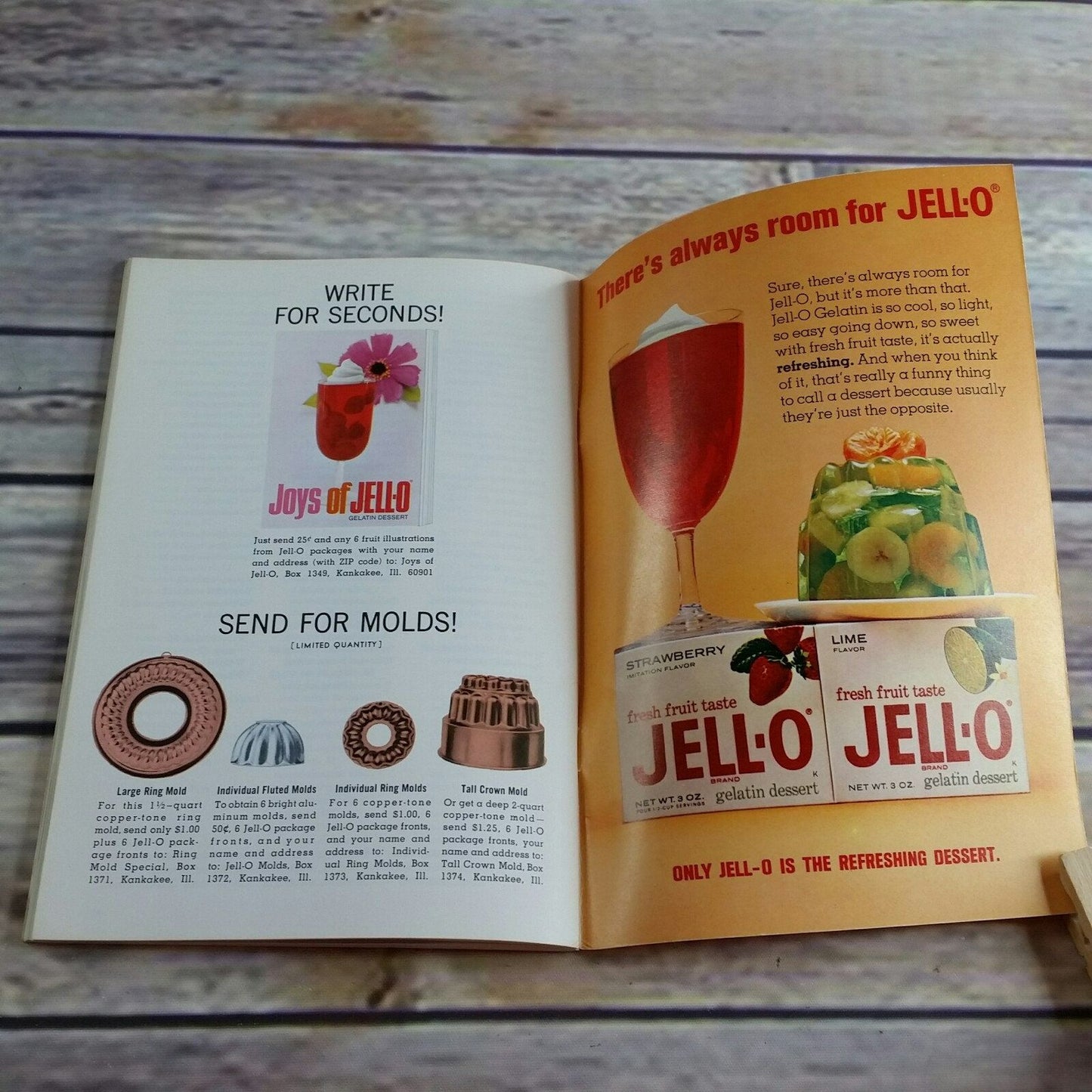Vintage Joys of Jello Recipe Book Cookbook Promo 6th Edition Paperback Booklet