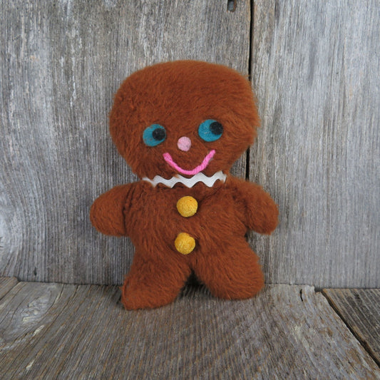 Vintage Gingerbread Man Plush Russ Berrie 1974 Sand Filled Stuffed Animal Christmas