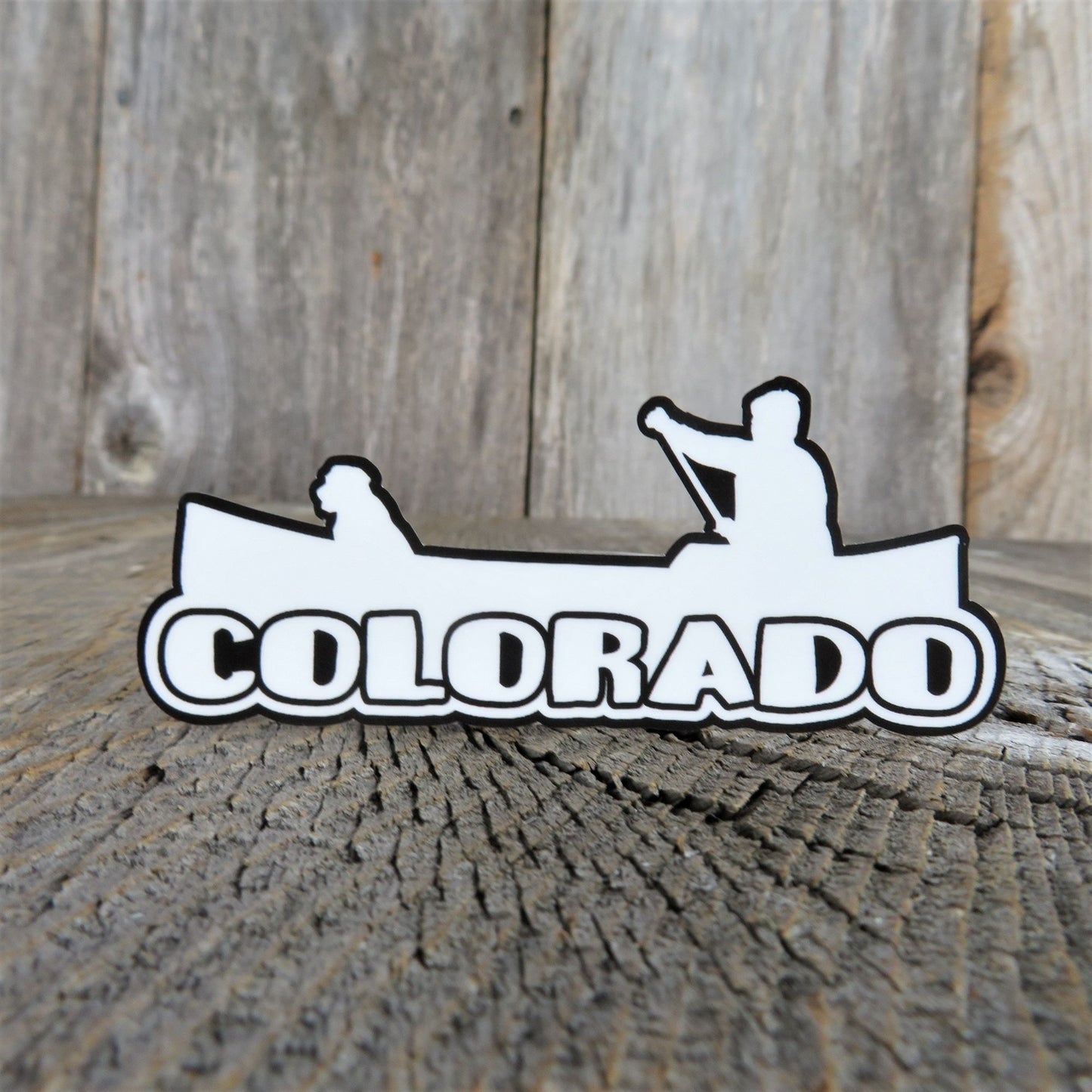 Colorado Canoe Sticker Outdoors Lovers Dog Waterproof Travel Souvenir Water Bottle Laptop