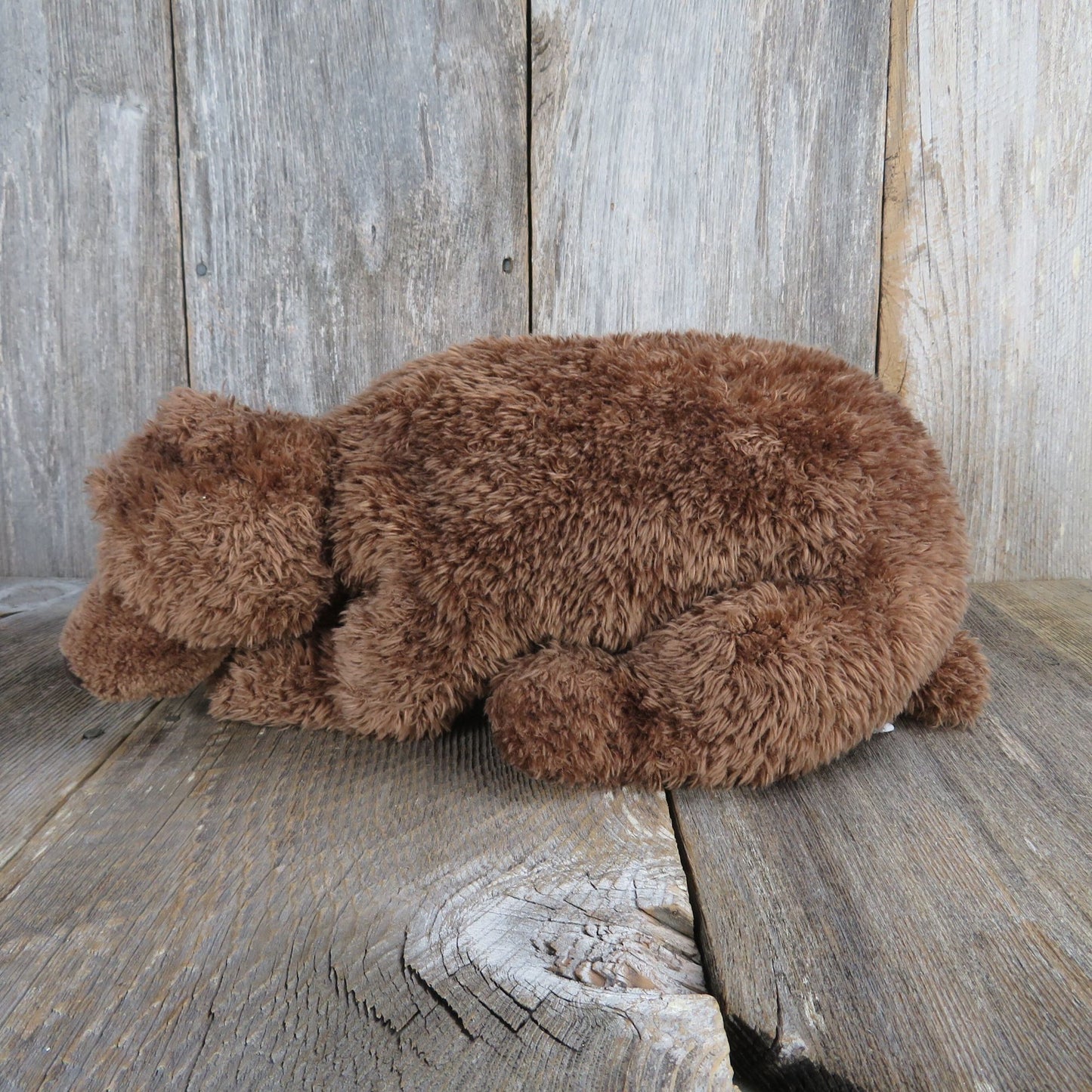 Teddy Bear Plush Gund Snoozer Fuzzy Laying Weighted Stuffed Animal