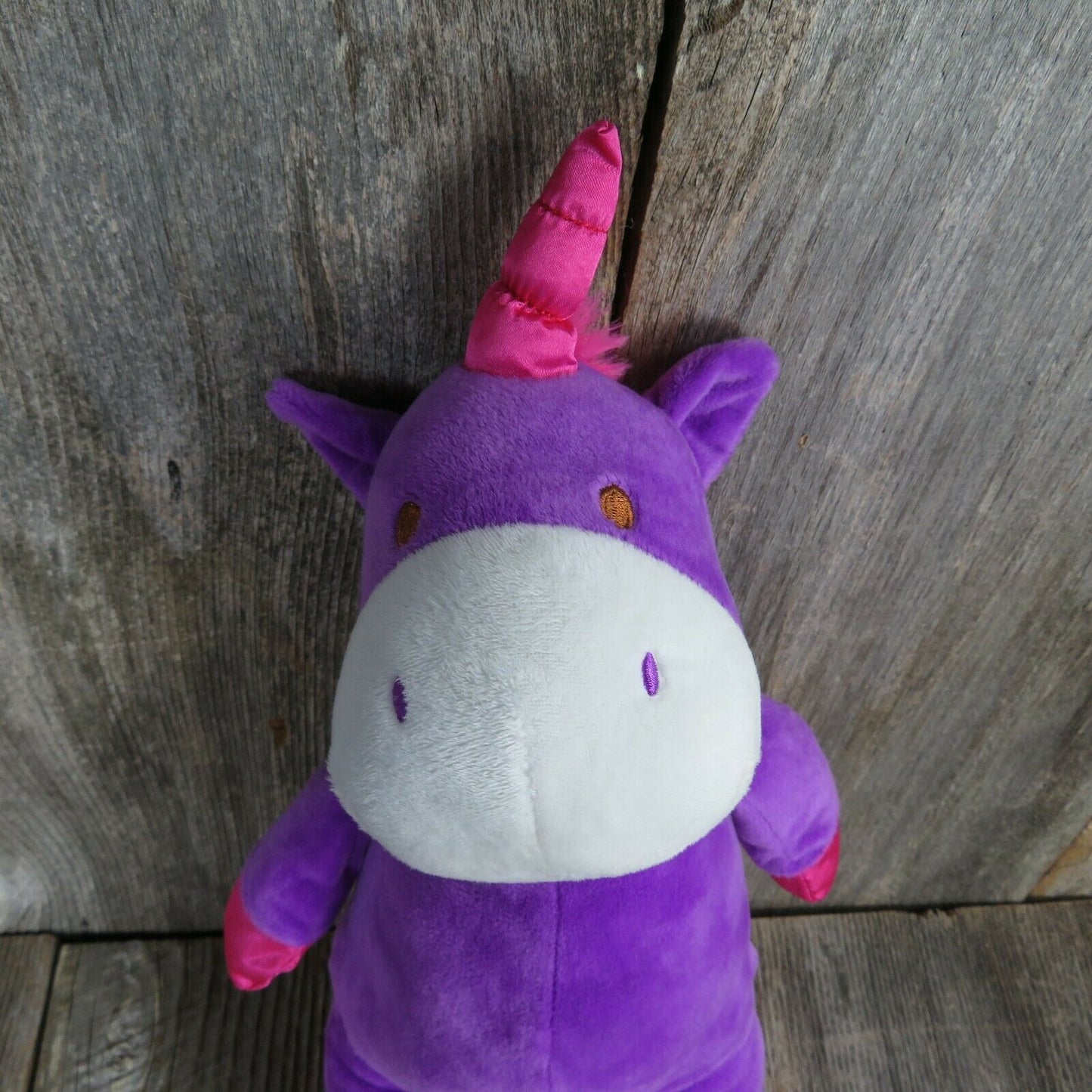 Purple Unicorn Plush Hot Pink Horn Sewn Eyes Kellytoy Easter Standing 2019