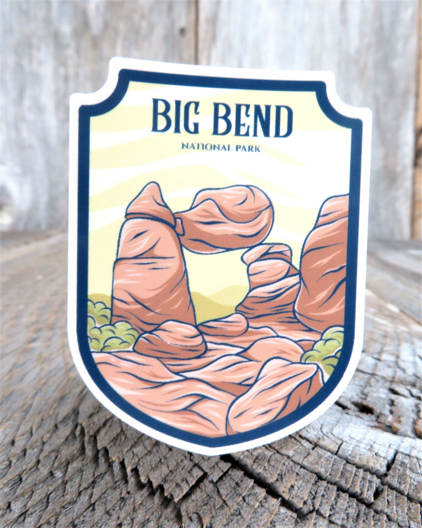 Big Bend National Park Sticker Texas Full Color Waterproof Travel Souvenir Water Bottle Laptop