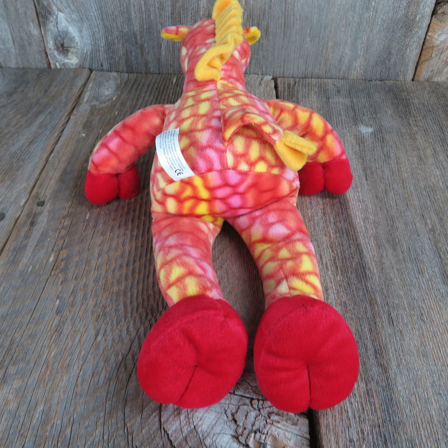 Vintage Giraffe Plush Weighted Red Orange Floppy Pink Mary Meyer Stuffed Animal 2001