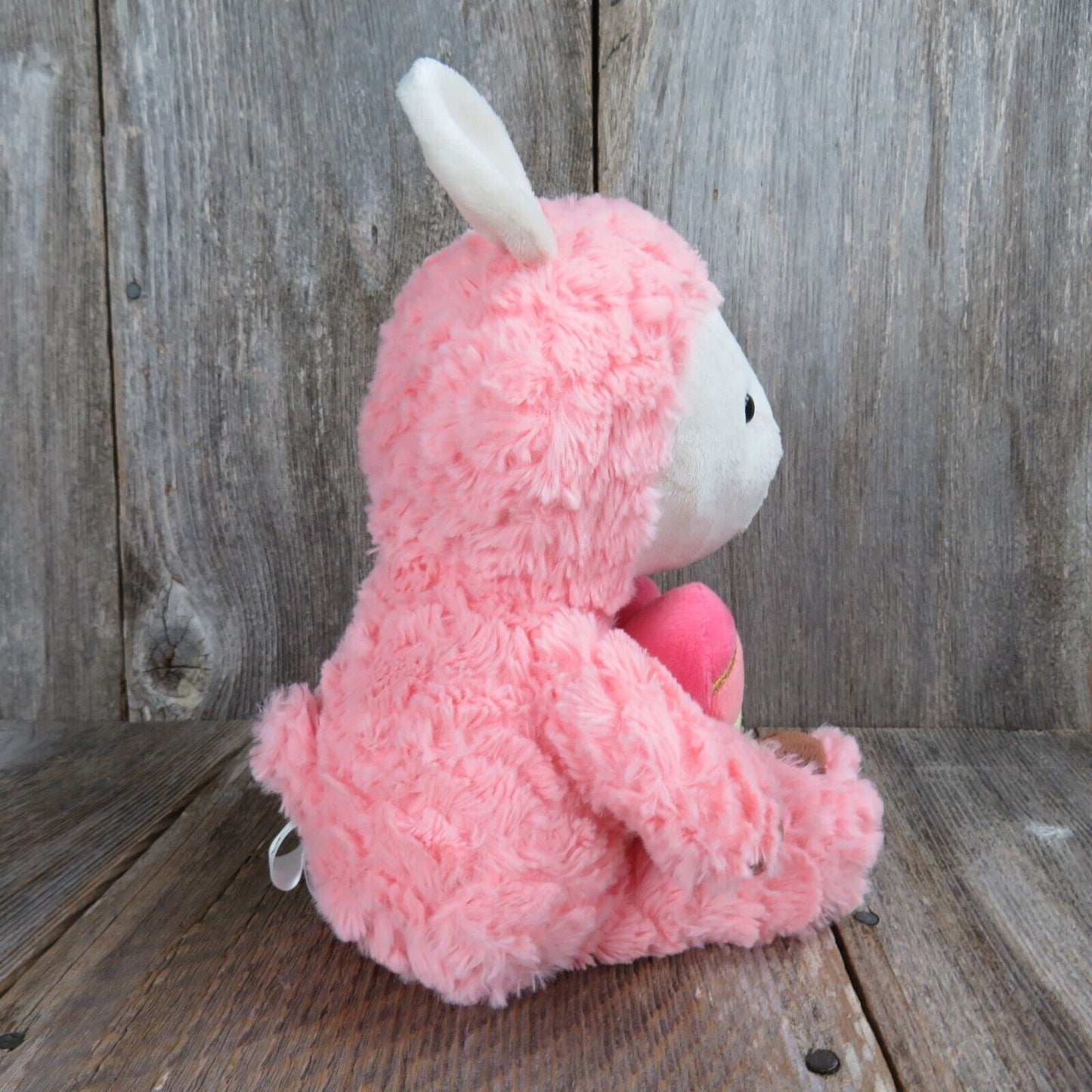 Pink Alpaca Plush Llama w Heart Stuffed Animal Animal Adventure Valentine 2021