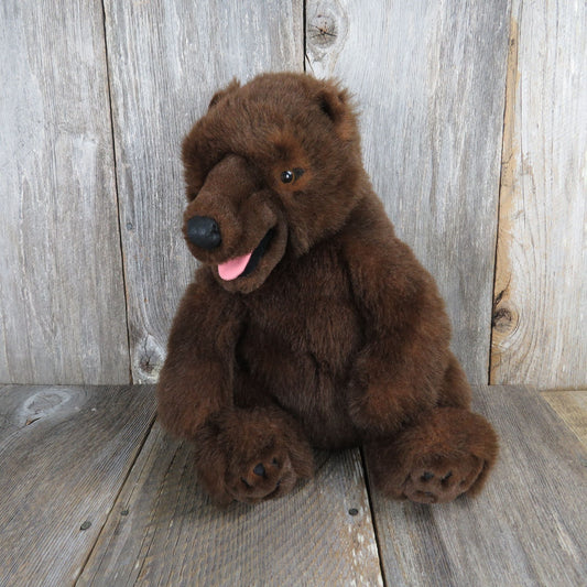 Brown Grizzly Bear Plush Puppet Disney Hidden Mickey Stuffed Animal Full Body Lifelike
