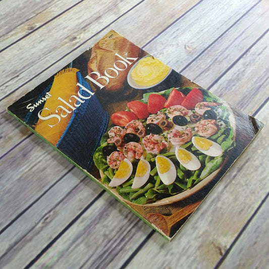 Vintage Cookbook Sunset Salad Book Recipes 1972 Paperback Book Molded Frozen Fruit Egg Cheese Rice Paste Meat Seafood Poultry Salads
