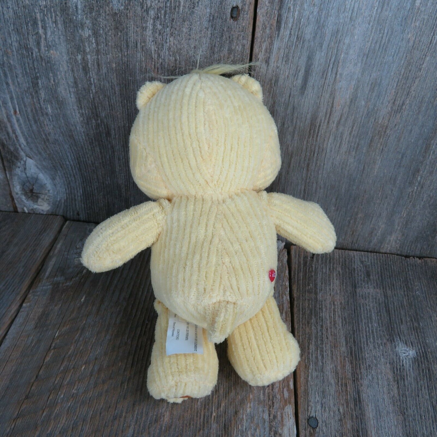 Sunshine Yellow Care Bears Plush Funshine Chenille Corduroy Stuffed Animal 2004