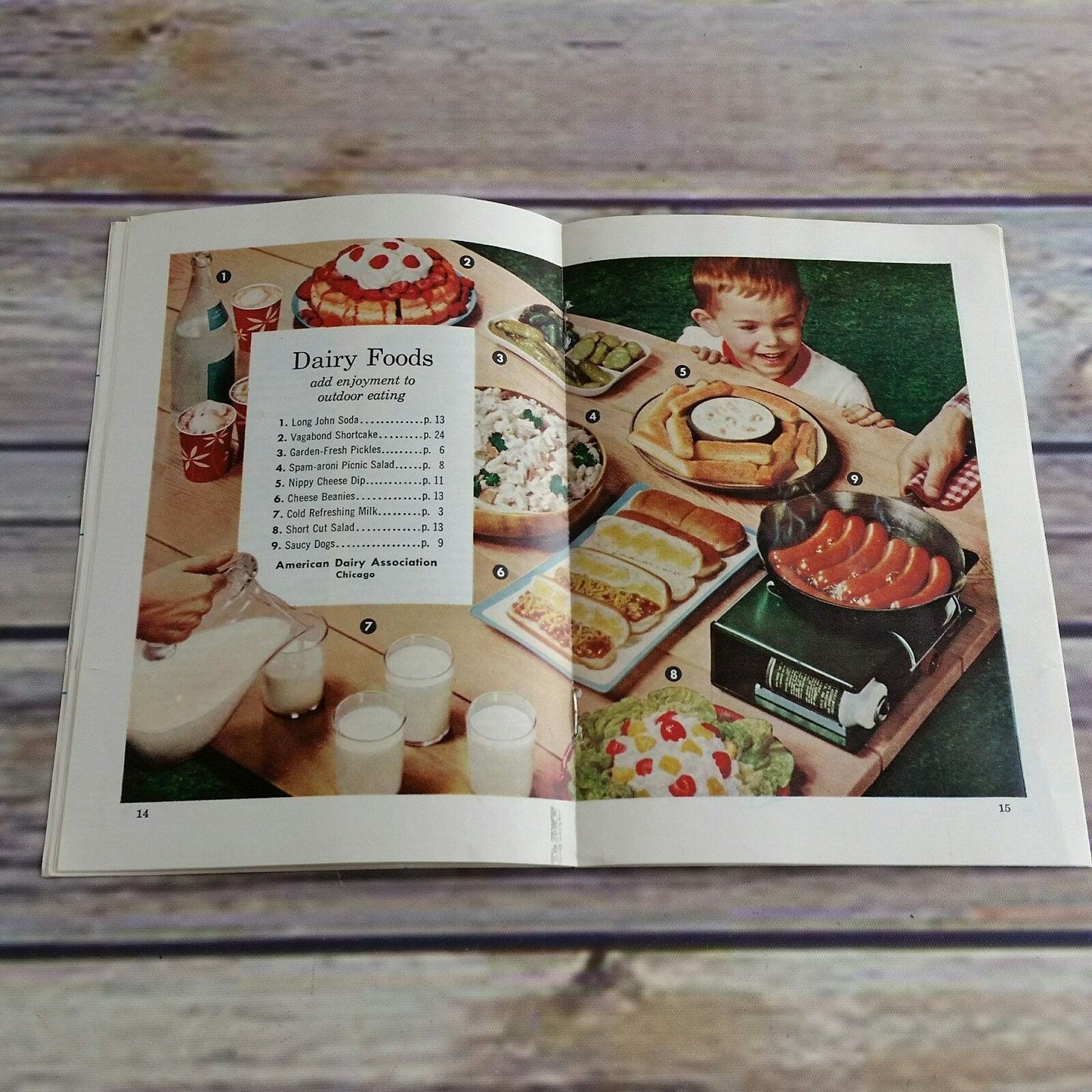 Vintage Cookbook Lets Eat Outdoors Promo Booklet 1950s Booklet  American Dairy Association Karo Bisquick Betty Crocker Nescafe Hormel