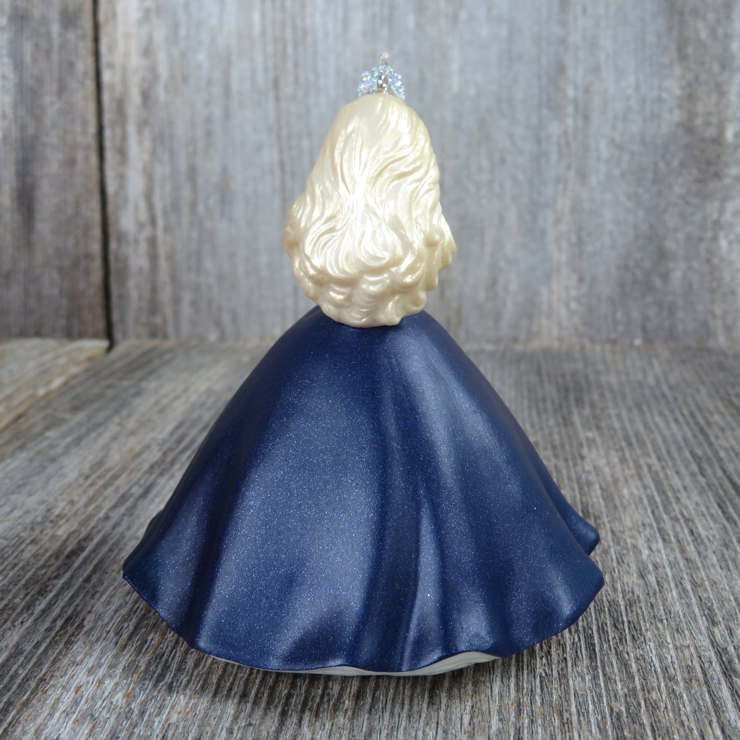 Vintage Barbie Millennium Princess Ornament Blonde Hallmark 1999 Blue Silver Dress