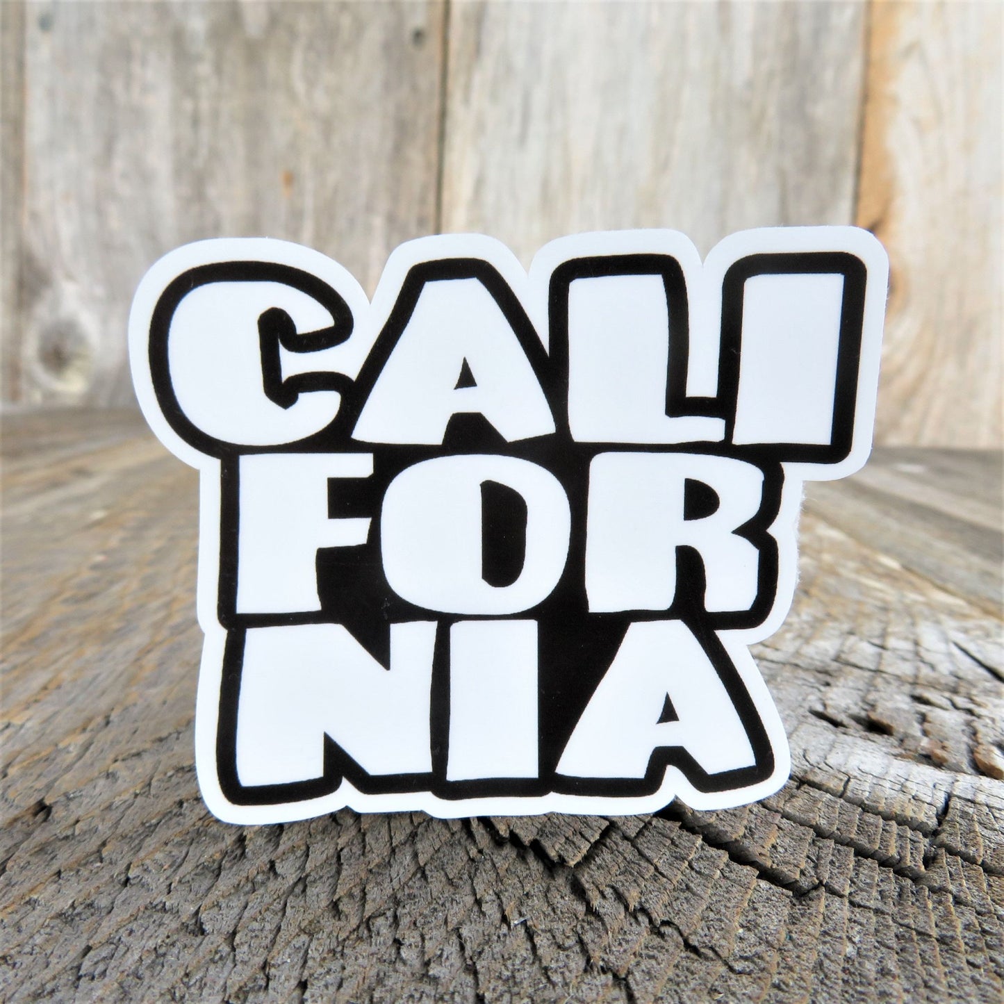 California Bold Word Sticker Block Letters Souvenir Waterproof Travel Water Bottle Laptop