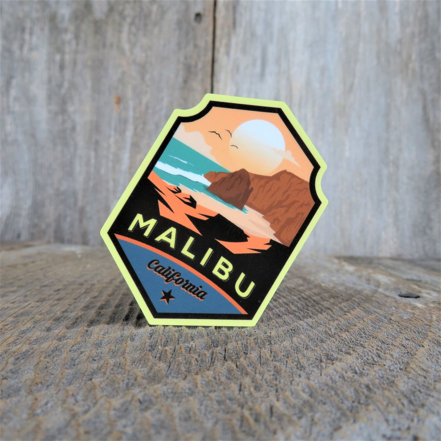 Malibu California Sticker Coastal Beach Destination Waterproof Souvenir Travel Sticker