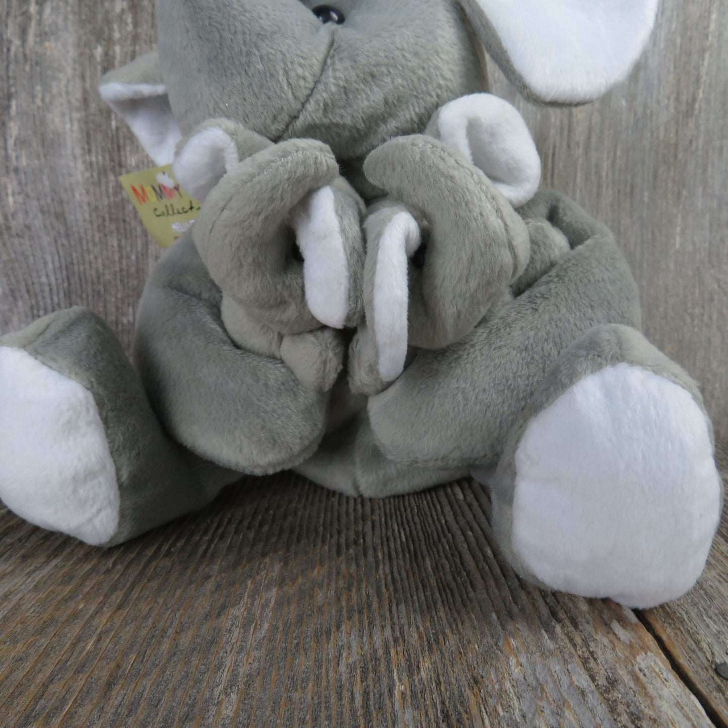 Vintage Elephant Mom and Me Plush Kellytoy Stuffed Animal Baby Elephants Kelly toy 1998