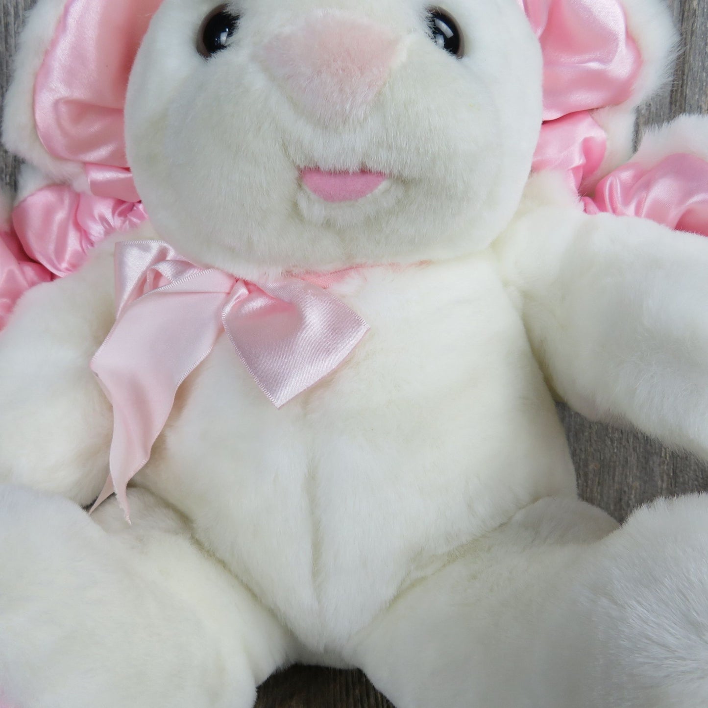 Large Rabbit Plush Curly Twisted Pink Ears Twistanbul White Bunny Squiggles Dayton Hudson Easter Stuffed Animal