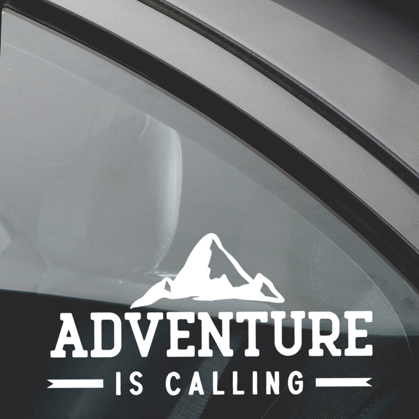 Adventure is Calling Vinyl Decal White Mountain Peeks Outdoors Lover Car Water Bottle Laptop Adventure Sticker