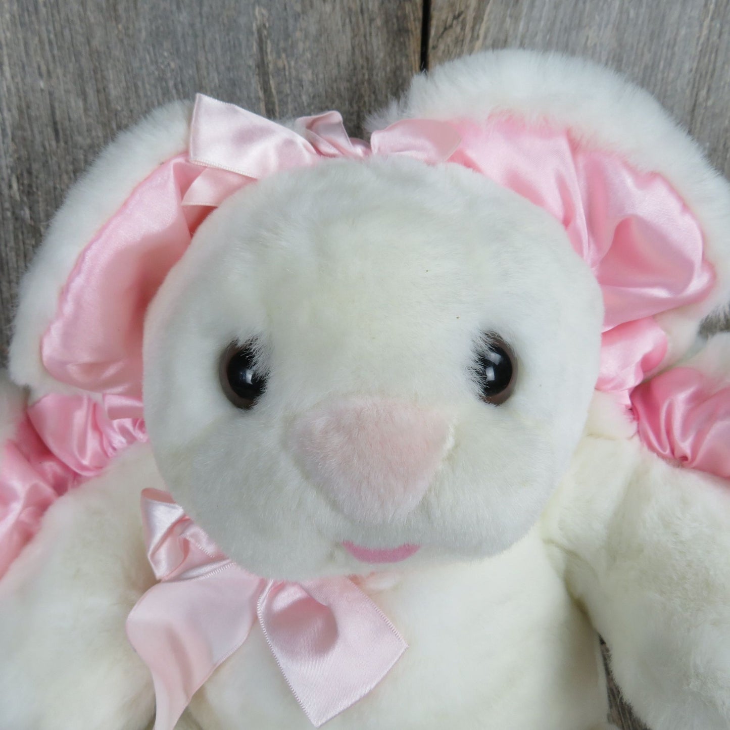 Large Rabbit Plush Curly Twisted Pink Ears Twistanbul White Bunny Squiggles Dayton Hudson Easter Stuffed Animal