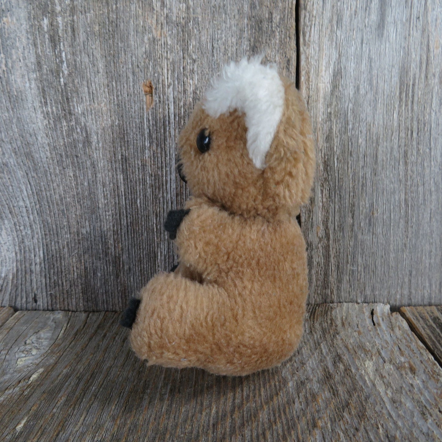 Vintage Koala Bear Plush Tan Brown Stuffed Animal White Ears Nut Filled