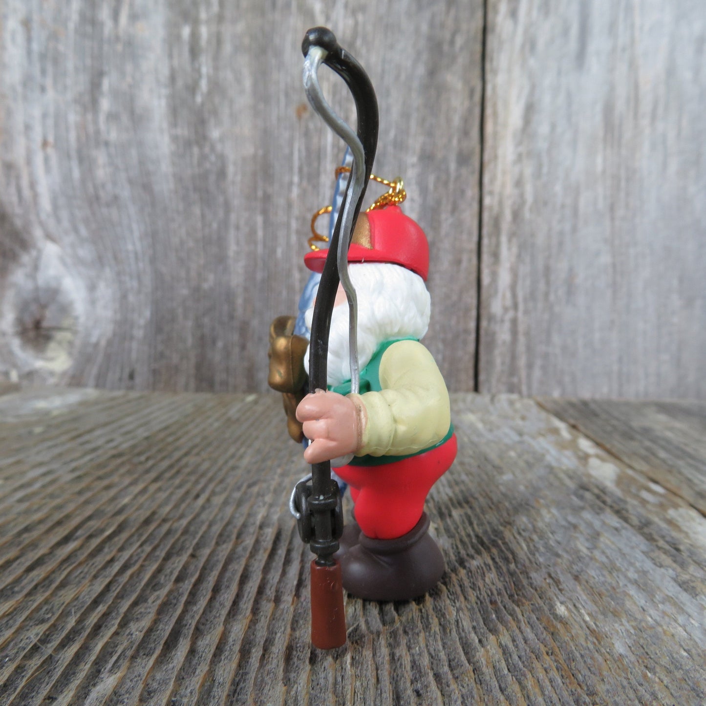 Vintage Fisherman Ornament Santa Swordfish Westmar Christmas Ocean Fishing Outdoorsman Gift
