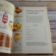 Load image into Gallery viewer, Vintage Cookbook Desserts Cook Book 1969 Hardcover 8th Printing Over 400 Recipes Better Homes and Gardens