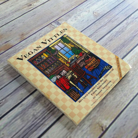 Vintage Vegetarian Cookbook Vegan Vittles 1996 Farm Sanctuary Joanne Stepaniak Paperback