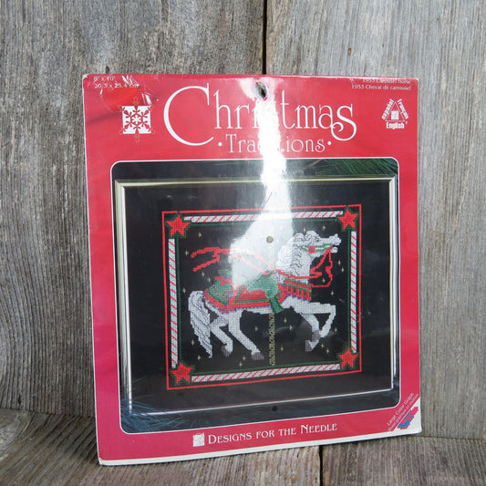 Carousel Horse Counted Cross Stitch Kit Christmas Traditions Designs for the Needle 1953