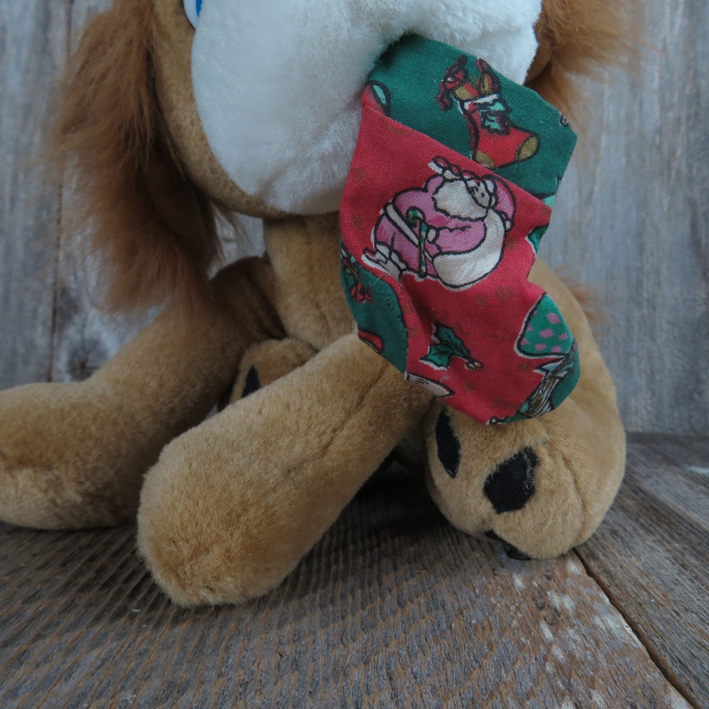 Vintage Cocker Spaniel Puppy Dog Plush Stocking Christmas Stuffed Animal Korean Designs