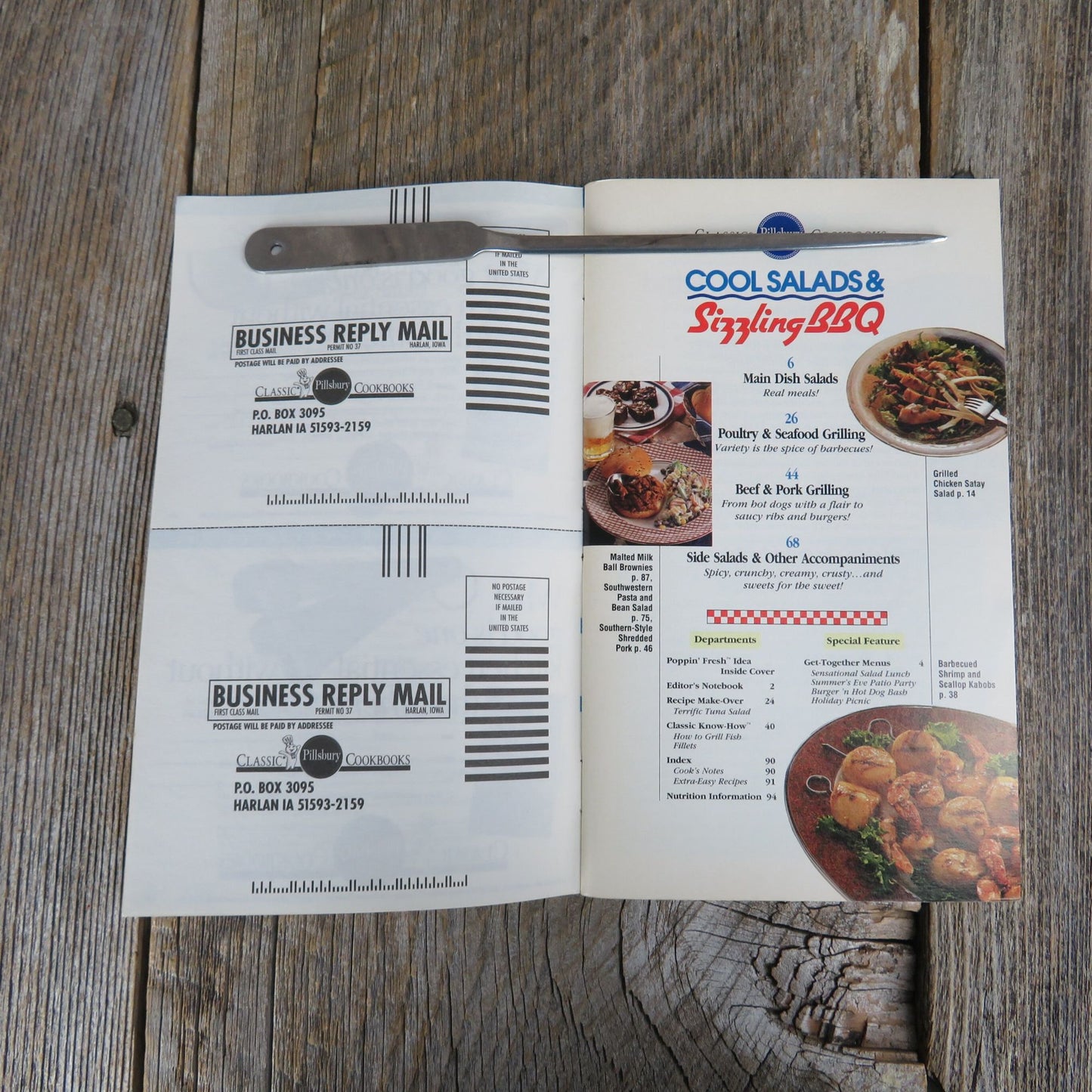 Pillsbury Cooling Salads & Sizzling BBQ Classic Cookbooks Pamphlet Grocery Store Booklet June 1993 Barbeque