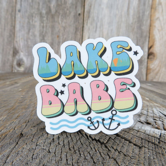 Lake Babe Sticker Lake Lover Camping Outdoors Color Waterproof Anchor