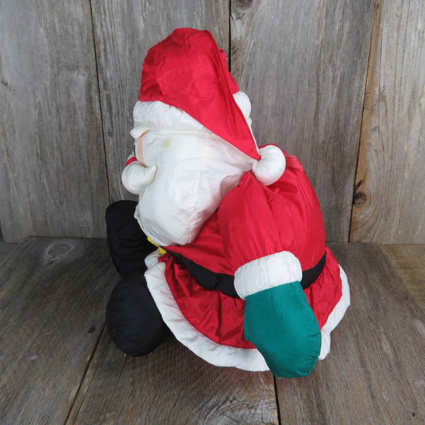 Vintage Santa Claus Plush Slick Nylon Christmas Large Stuffed Animal Doll T.L. Toys TL 1994