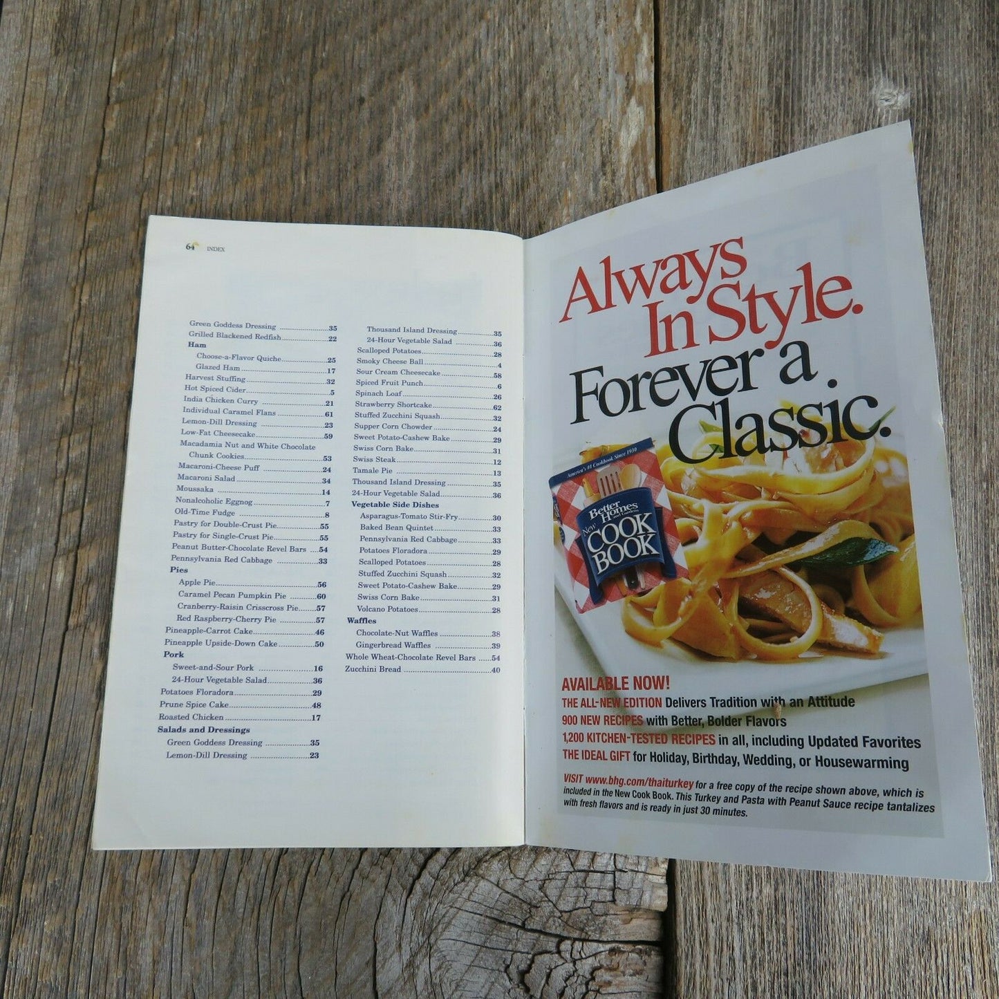 Better Homes Gardens Supplement Cookbook All Time Favorites Pamphlet Booklet