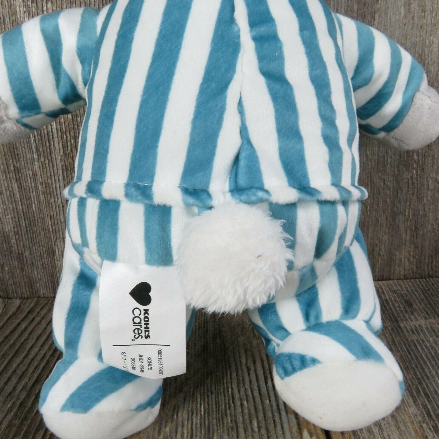 Goodnight Moon Bunny Rabbit Gray Striped Pajamas Plush Stuffed Kohls Cares