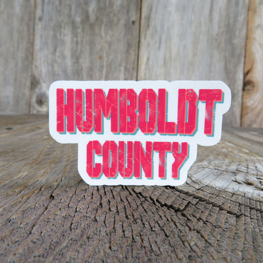 Humboldt County Sticker Humboldt County California Pink Sticker Souvenir Waterproof Travel