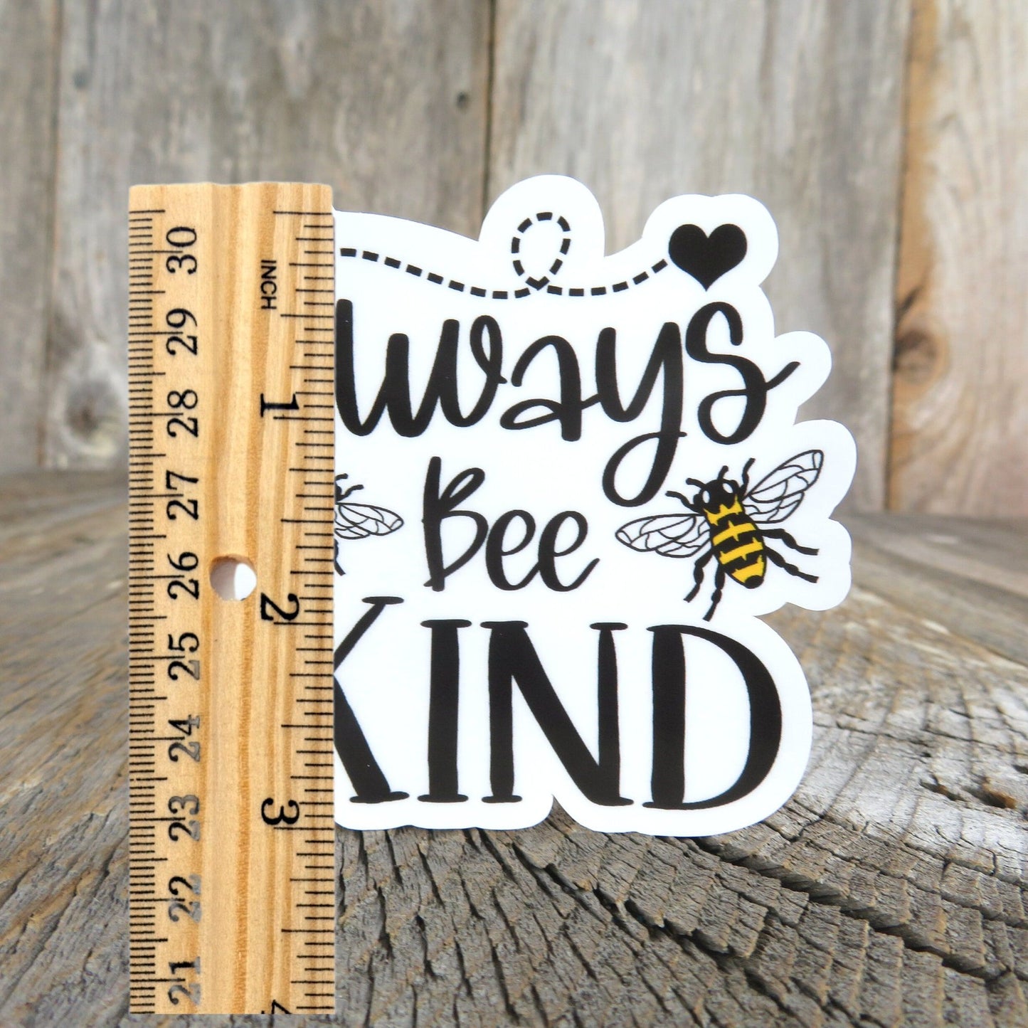 Always Bee Kind Sticker Bumblebee Black and Yellow Waterproof Gardener Bugs Water Bottle Laptop