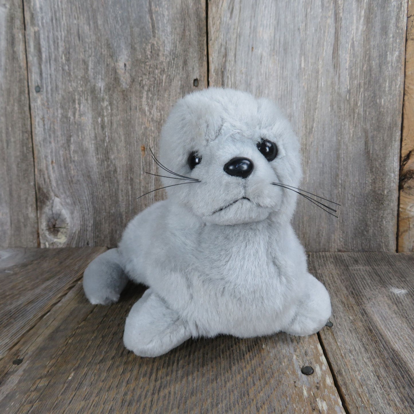 Vintage Seal Stuffed Animal Sea Lion Grey Stuffed Animal Metro Premium Plush 1995