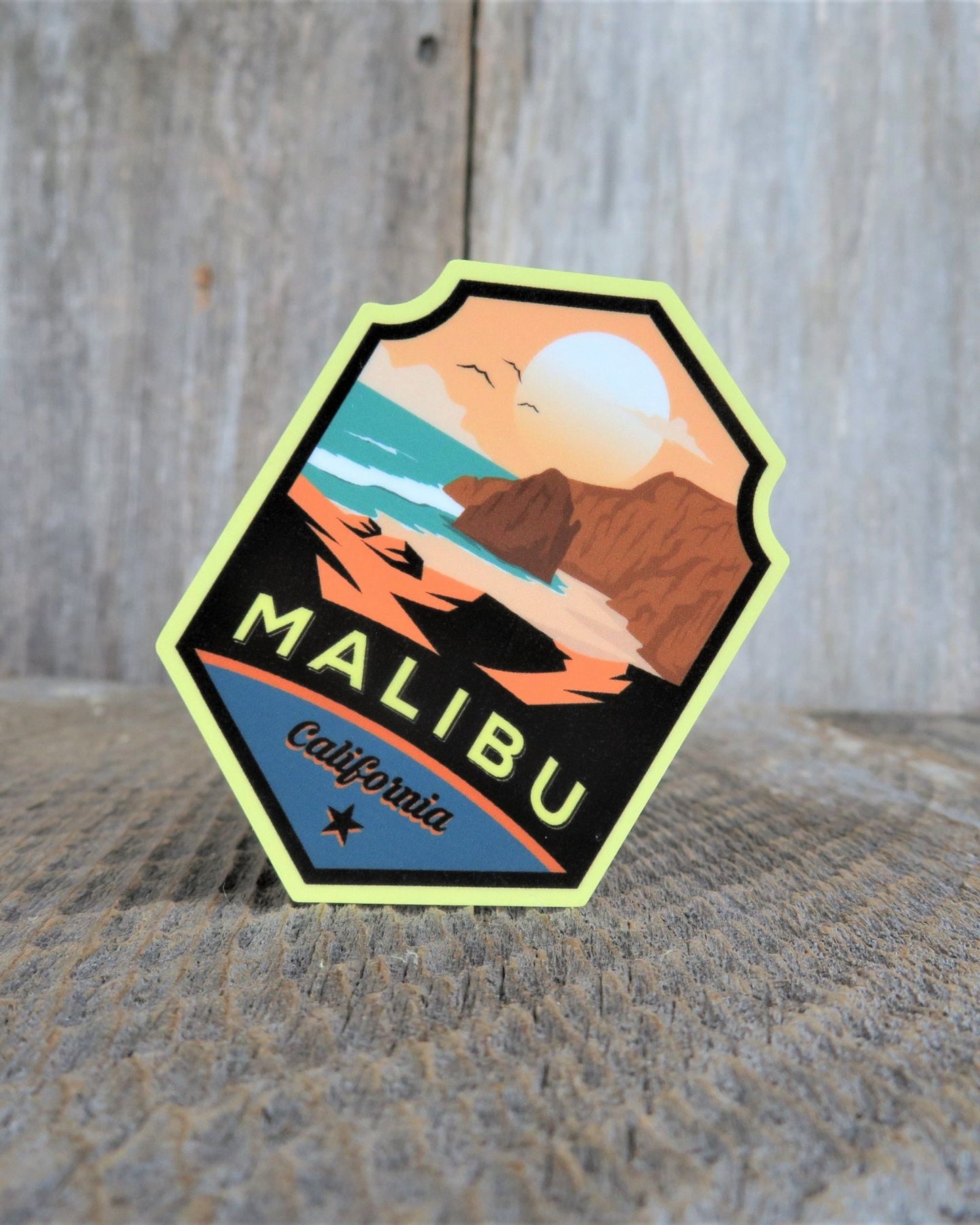 Malibu California Sticker Coastal Beach Destination Waterproof Souvenir Travel Sticker