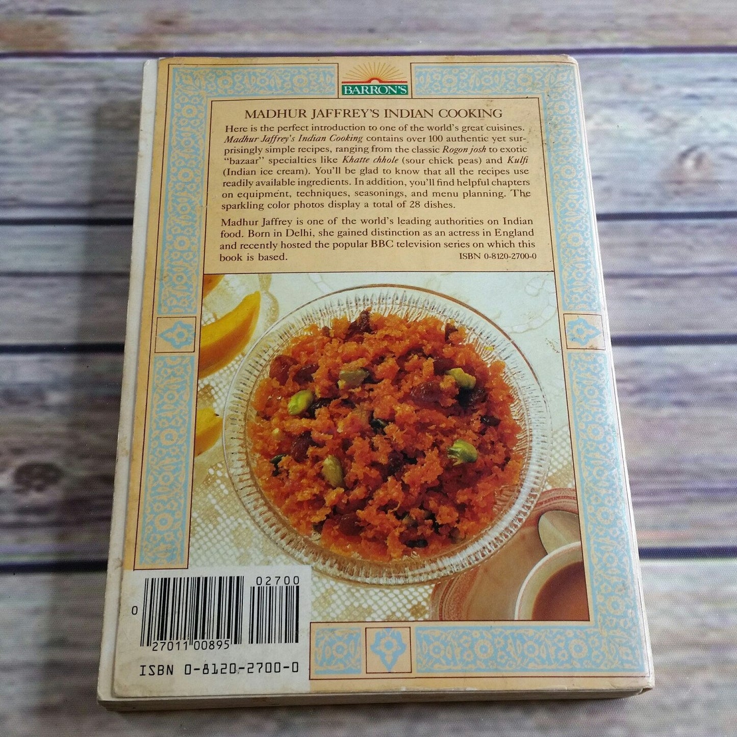Vtg Indian Cookbook Recipes Indian Cooking 1983 Paperback Indian Food Recipes Madhur Jaffery Barrons Publishing