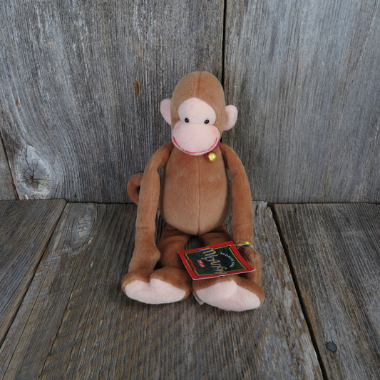 Vintage Monkey Plush Promise Ring Micanga Sekiguchi 1993 Wrapping Arms Legs Pink Butt Stuffed Animal