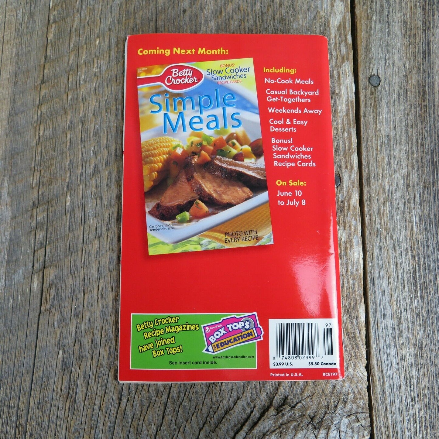Fix it Fast Meals Betty Crocker Cookbook Pamphlet Grocery Booklet June 2003