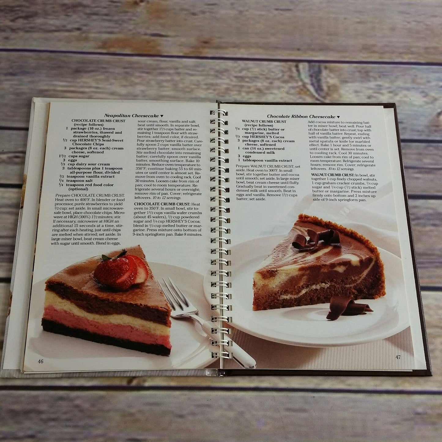 Vintage Cookbook Hersheys Homemade 1991 Hardcover Spiral Bound Over 100 Recipes