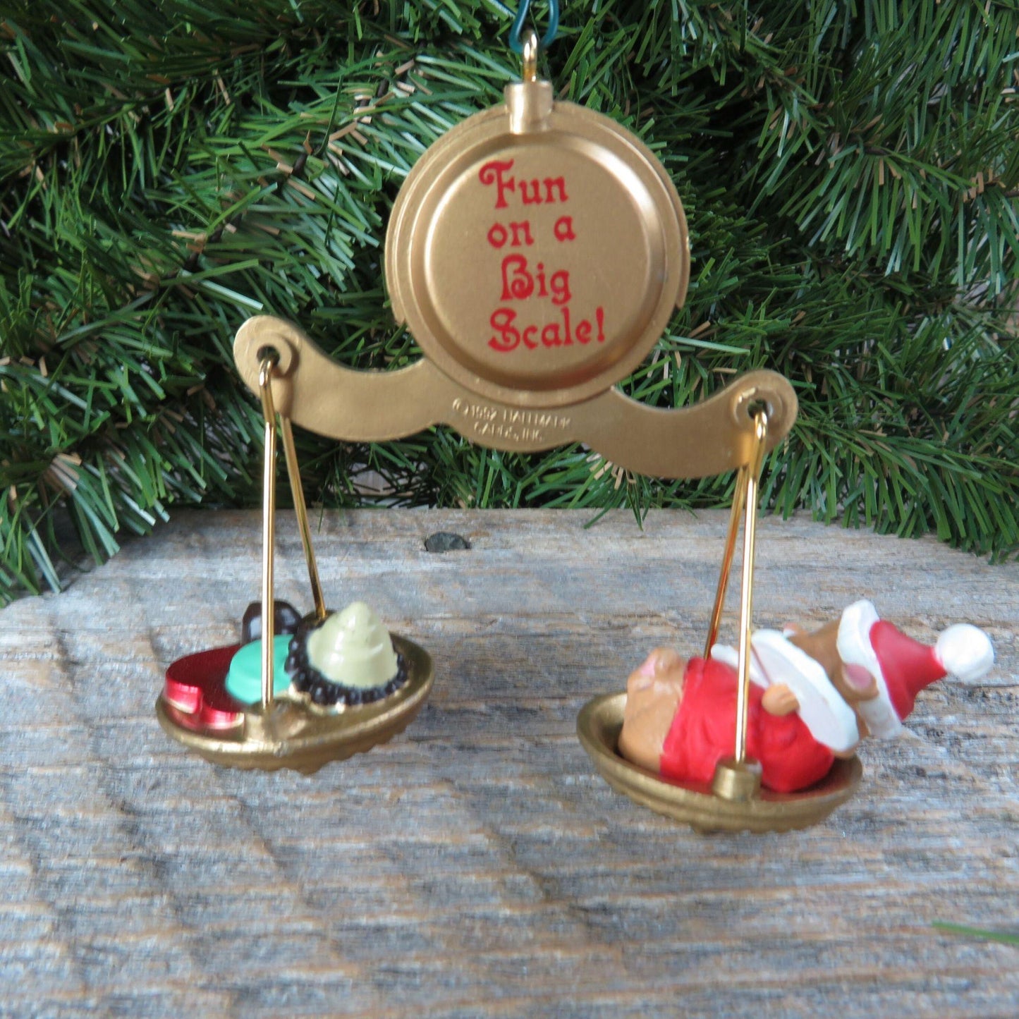 Vintage Hamster Ornament Scale Christmas Hallmark Fun on a Big Scale New Year 1992