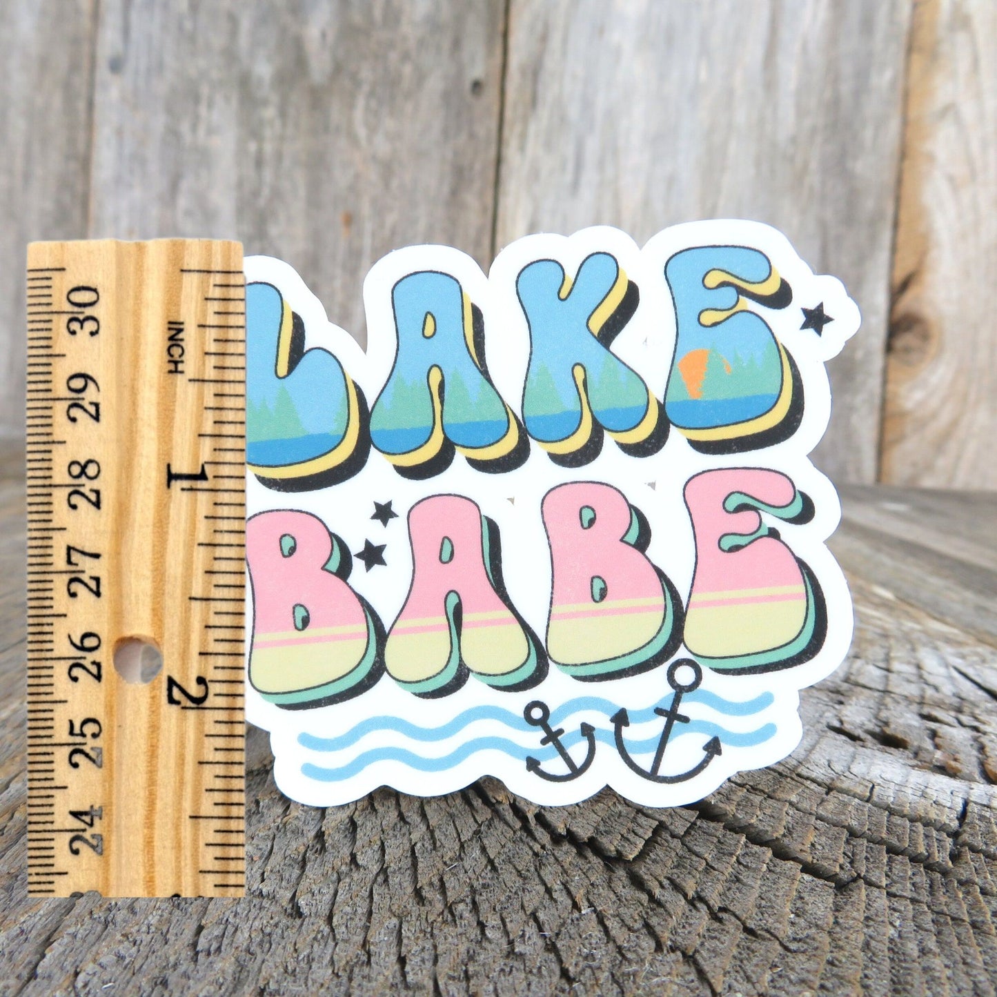 Lake Babe Sticker Lake Lover Camping Outdoors Color Waterproof Anchor