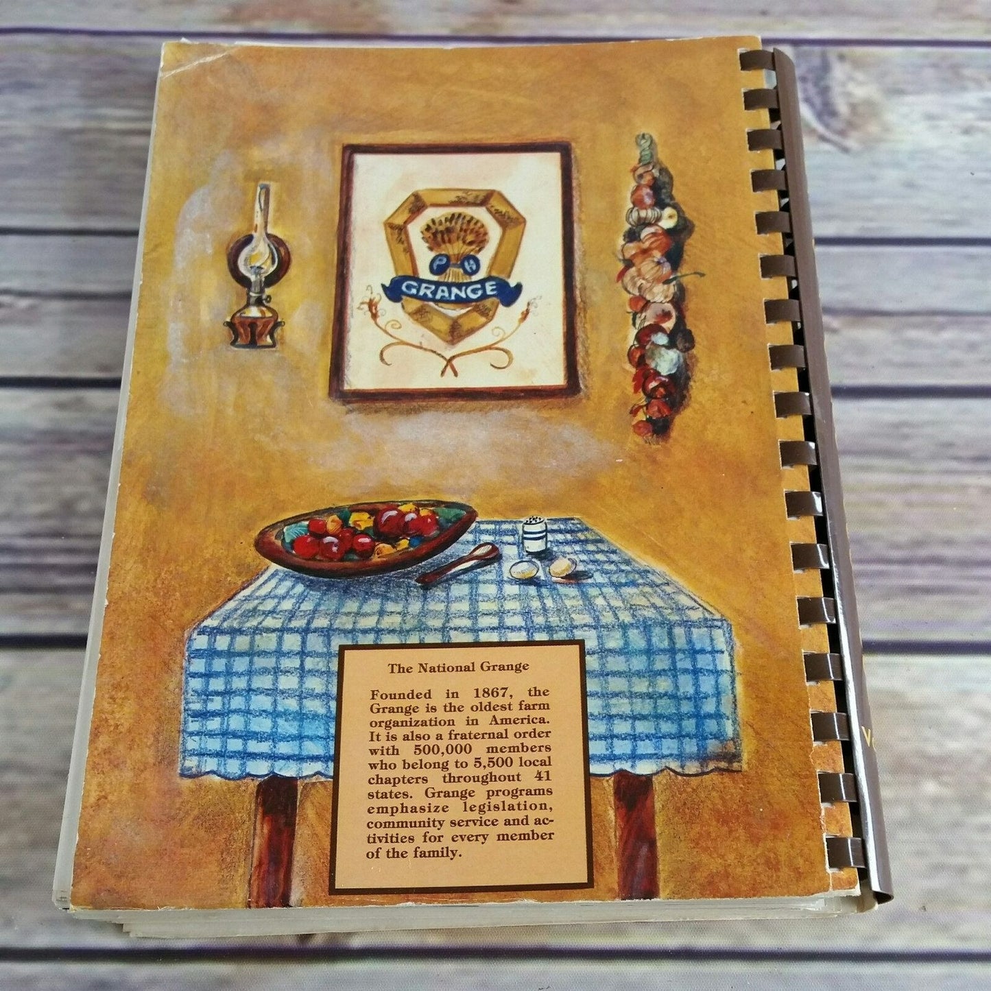 Vintage National Grange Cookbook Family Cookbook from Country Kitchens Recipes Jenny Grobusky Women's Activities Director 1979 Spiral Bound