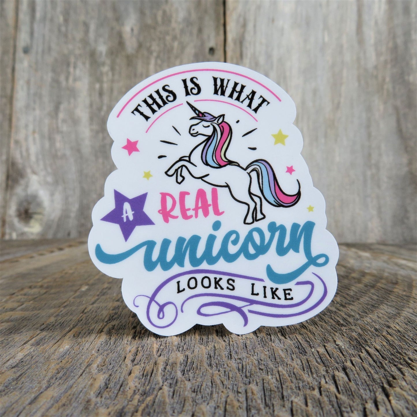 This is What a Real Unicorn Looks Like Sticker Positive Saying Waterproof Laptop Sticker