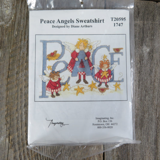 Angels Peace Cross Stitch Kit Christmas Sweatshirt Craft Diane Arthurs Imaginating T20595 1747
