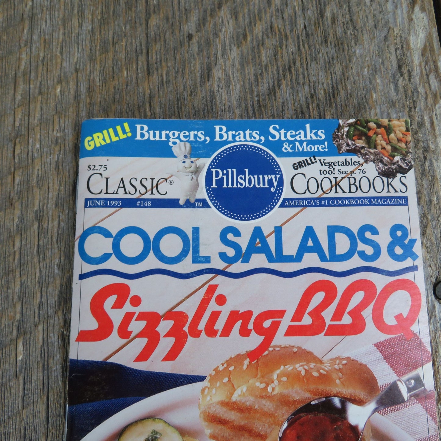 Pillsbury Cooling Salads & Sizzling BBQ Classic Cookbooks Pamphlet Grocery Store Booklet June 1993 Barbeque