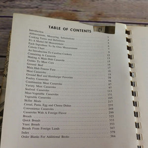Casseroles Including Breads Cookbook Vintage Favorite Recipes of Home Economics Teachers 1964
