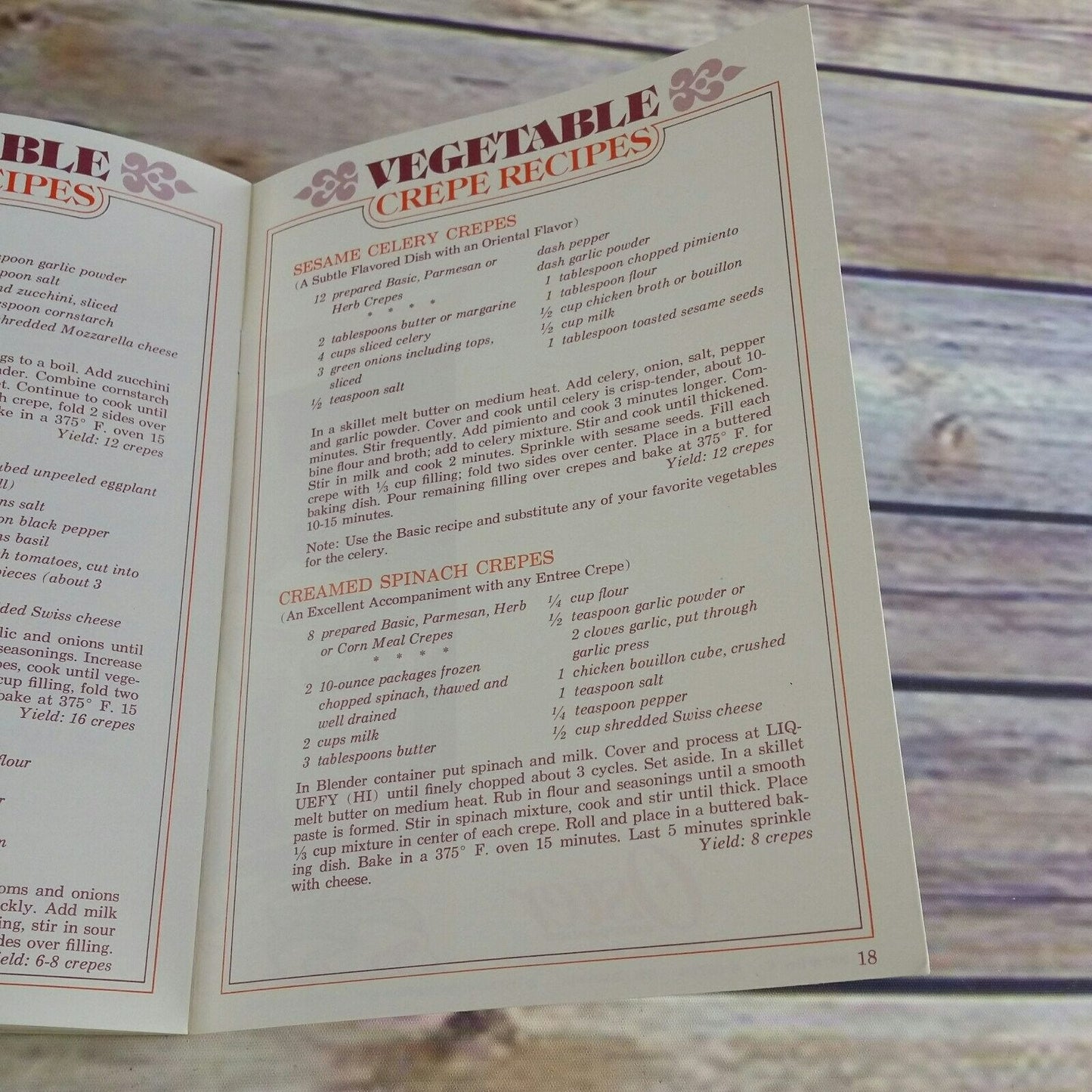 Oster Crepe Maker Vintage Cookbook Electric Crepemaker Recipes and Instructions Manual 1977 Paperback Booklet Creperie