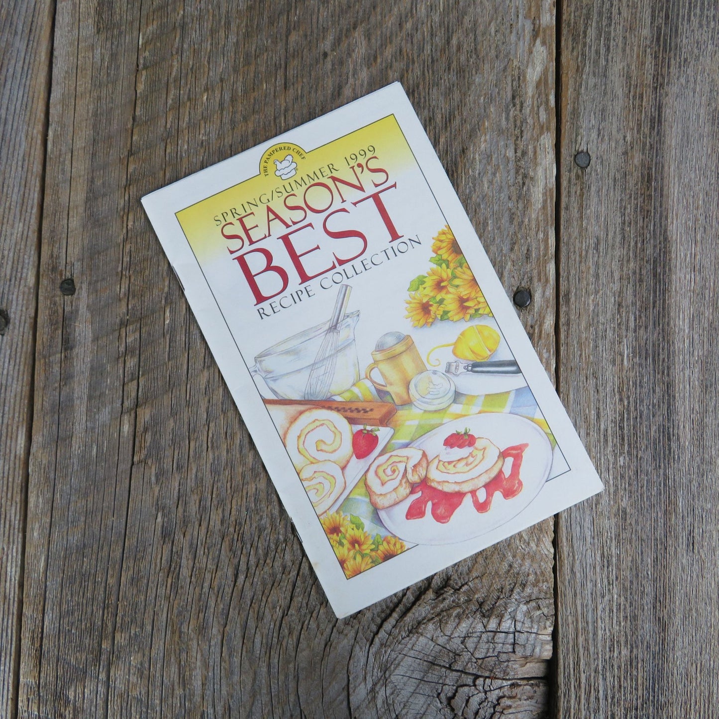 Vintage Season's Best Booklet Pampered Chef Cookbook Pamphlet Spring Summer Recipes 1999 Promo