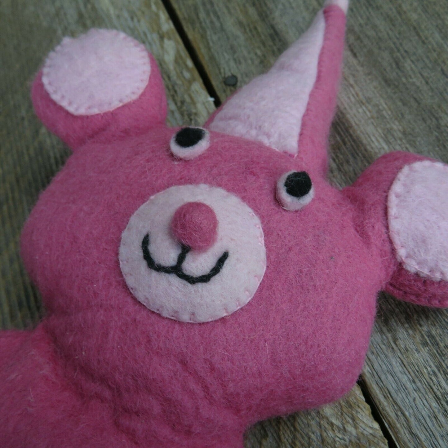 Pink Wool Bear Plush Party Hat Felt Clown Stuffed Animal En Gry & Sif